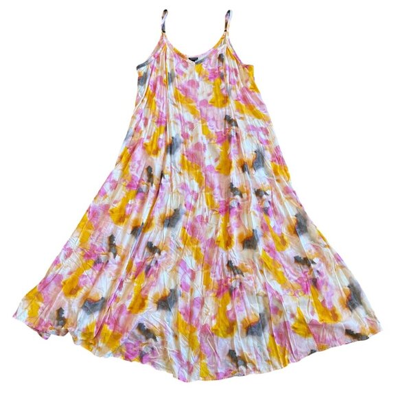 Torrid Pink and Yellow Floral Maxi Dress - Picture 2 of 13